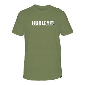 Hurley EVD H20-Dri Lined Slub Short Sleeve Tee in Army Green - Size XXL
